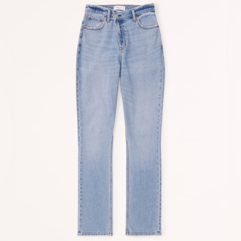 NWT Abercrombie & Fitch Curve Love Ultra High Rise 90s Slim Straight Jean 14S